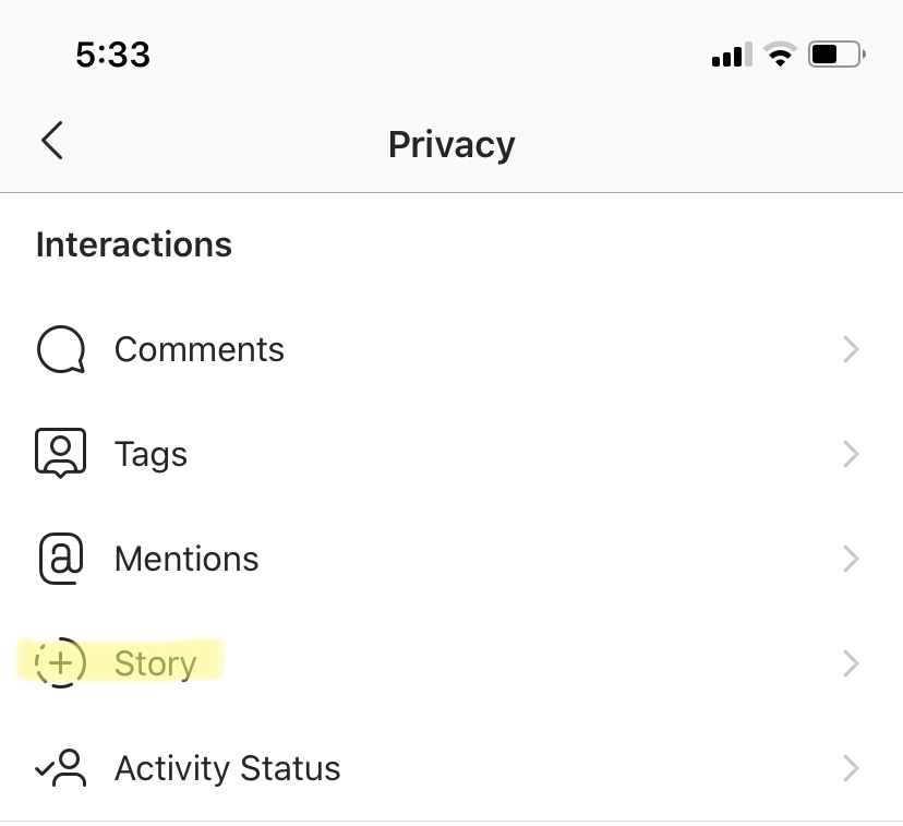 hide your instagram stories